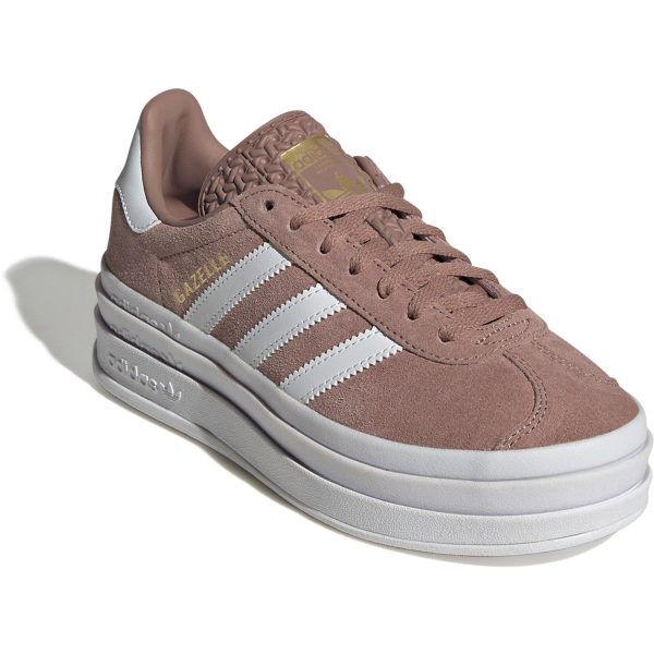 adidas Originals Warm Clay Ftwr White Gold Met. Gazelle Bold J Sneakers Hot on Sale