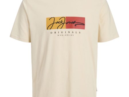 Jack & Jones Junior Antique White Frederiksberg Boxscript T-Shirt Online now