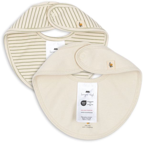 Konges Sløjd Tea Stripe Basic 2 Pack Bib on Sale