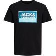 Jack & Jones Junior Black Cologan T-Shirt Crew Neck Supply