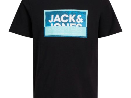 Jack & Jones Junior Black Cologan T-Shirt Crew Neck Supply